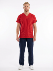 EDY KIRMIZI ÜST LACİVERT ALT KOMBİN