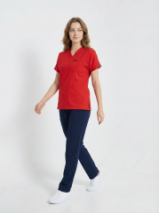 EDY KIRMIZI ÜST LACİVERT ALT KOMBİN