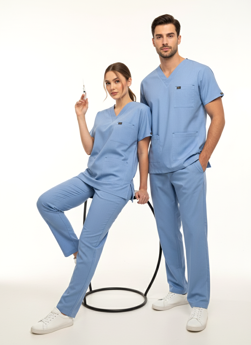 EDY BUZ MAVİ SCRUBS XL