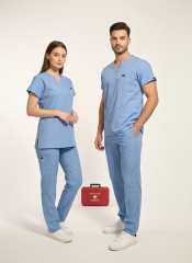 EDY BUZ MAVİ SCRUBS XL