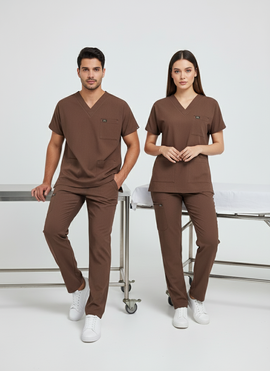 EDY KAHVERENGİ SCRUBS XS