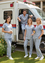 EDY KIRÇILLI GRİ SCRUBS S