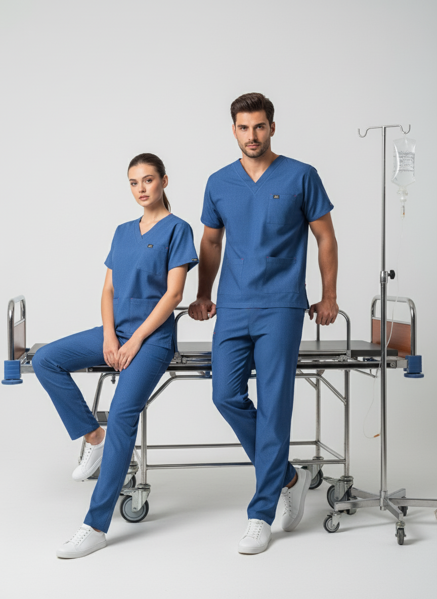 EDY PETROL MAVİ SCRUBS S