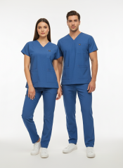 EDY PETROL MAVİ SCRUBS XXL
